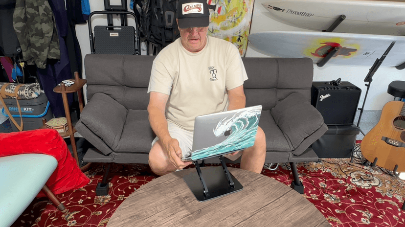 Adjustable Laptop Stand for Desk, Metal Foldable Laptop Riser, Portable Laptop Holder Mount, Ventilated Cooling Computer Notebook Stand Compatible with 10-15.6” Laptops