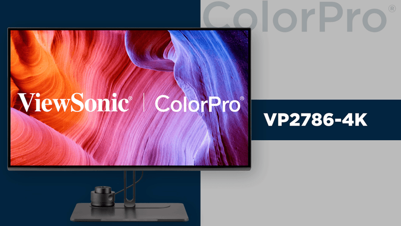 ViewSonic VP2786-4K 27 Inch Premium IPS 4K USB C Monitor with Integrated Color Wheel, 100% Adobe RGB, 98% DCI-P3, Pantone Validated, 90W Charging, HDMI, DisplayPort for Professional Home and Office
