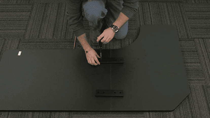 VIVO Universal 58 x 35 inch Reversible Corner Table Top for Standard and Sit to Stand Height Adjustable Home and Office Desk Frames, Black Desktop, DESK-TOP60R-B