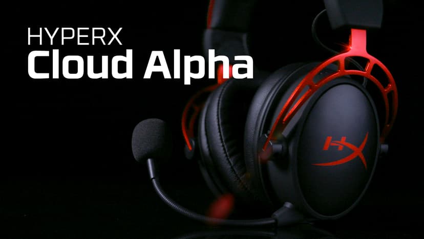 HyperX Cloud Alpha - Gaming Headset, Dual Chamber Drivers, Legendary Comfort, Aluminum Frame, Detachable Microphone, Works on PC, PS4, PS5, Xbox One/ Series X|S, Nintendo Switch and Mobile – Red