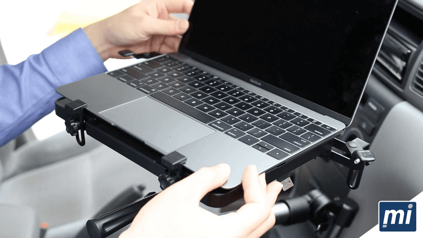 Mount-It! Laptop Vehicle Mount, No-Drill Computer Seat Mount, Full Motion Adjustable Design for Auto, Truck, Car, Van Use