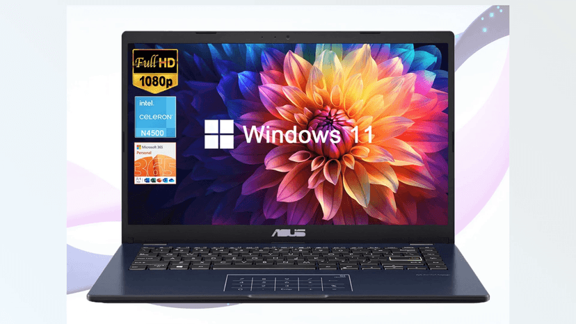 ASUS 14" Laptop for Business & Student, 14" FHD Display, Intel Celeron N4500, 4GB Memory, 64GB eMMC, NumberPad, Webcam, Wi-Fi, HDMI, Windows 11 (Renewed)