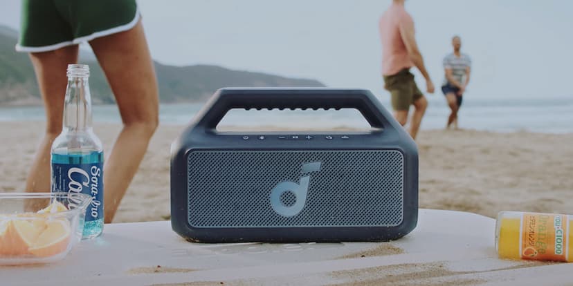 soundcore Boom 2 By Anker, Outdoor Speaker, 80W, Subwoofer, BassUp 2.0, 24H Playtime, IPX7 Waterproof, Floatable, RGB Lights, USB-C, Custom EQ, Bluetooth 5.3, Portable for Camping, Beach, and Backyard