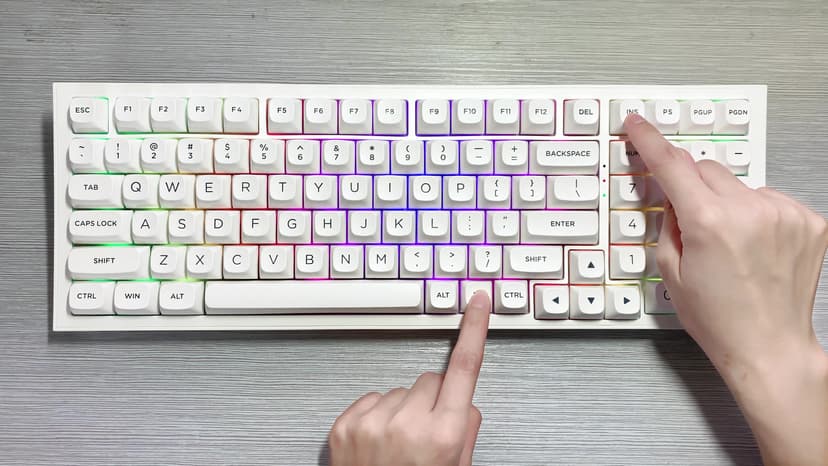 Redragon K723 Wireless Mechanical Gaming Keyboard Creamy, Hot Swappable Pre-lubed Linear Switches, Gasket Structure, Tri-Mode BT5.0/2.4GHz/USB-C, RGB Backlit, Custom for PC/Mac/PS/Xbox, White