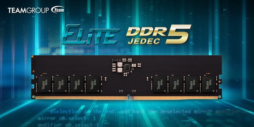 TEAMGROUP Elite DDR5 32GB Kit (2x16GB) 5600Mhz PC5-44800 CL46 Non-ECC Unbuffered UDIMM 288 Pin PC Computer Desktop Memory Module Ram Supports Intel & AMD TED532G5600C46DC01