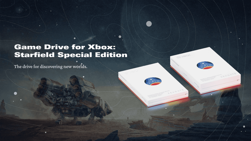 Seagate FireCuda Gaming HDD 2 TB, draagbare externe harde schijf, PC Gaming, Starfield Special Edition, USB 3/2, Data Rescue Service (STMJ2000400)