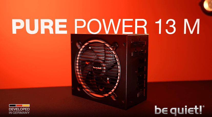 be quiet! Pure Power 13 M 850W Power Supply, 80 Plus® Gold Certification, ATX 3.1 PSU, Support for PCIe 5.1 GPUs, semi-Passive 120mm be quiet! Fan, LLC Technology, Single Rail, for Overclocked GPUs