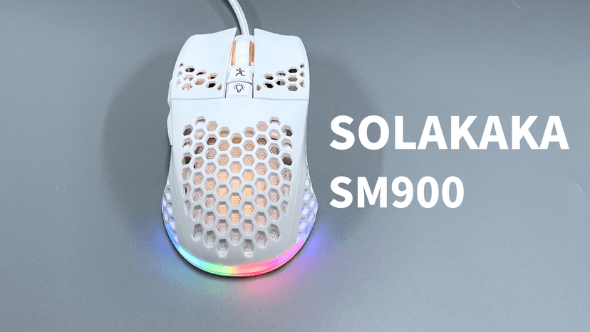 SM900 White Wired Gaming Mouse with Honeycomb Shell,12800 DPI,7 Programmable Buttons,Lightweight Gaming Mice Ergonomic Computer Wired Mouse Gaming for Win/PC/Mac/Laptop Gamer