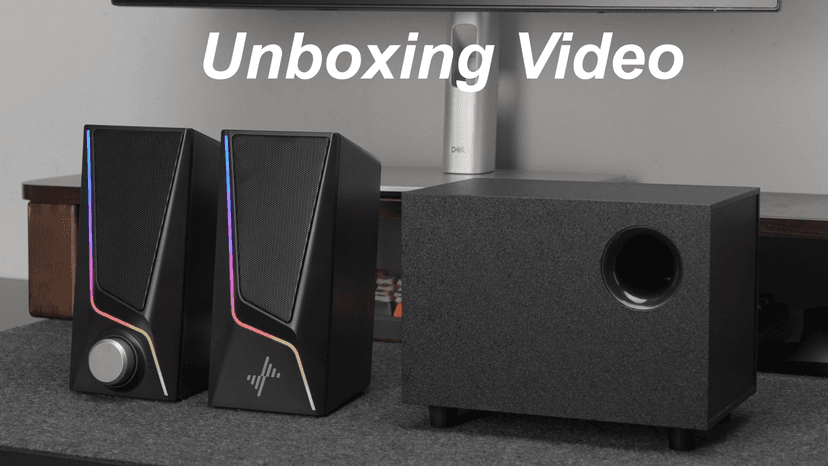Nylavee Computer Speakers with Subwoofer, 2.1 Hi-Fi PC Speakers System with 6 Lighting Modes, Enhanced Bass, Plug and Play, USB/USB-C Powered and 3.5mm Aux in for Desktop, Monitor, Laptop, Tablet