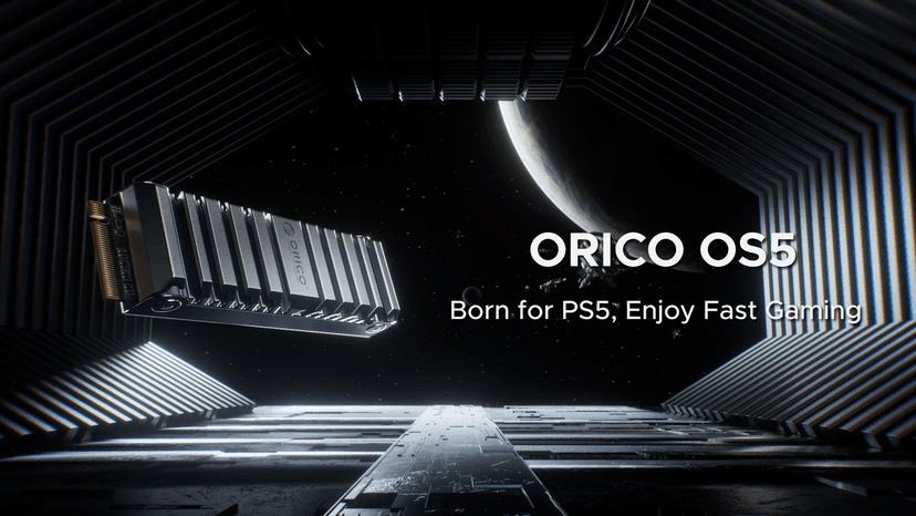 ORICO OS5 1TB M.2 SSD for PS5 Storage Expansion, M.2 PCIe 4.0 NVMe Gaming SSD with TLC NAND, 7450MB/s Read, Pre-Installed Heatsink Designed for PS5 Airflow, Ready for Direct Installation