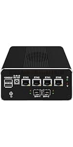 N355 Mini PC 4-Bay NAS Server Pocket Host X86 P6 Lake-N355(Upgraded intelN305) 4M.2 NVMe Expansion Slots, DDR5 4800MHz, Dual 2.5G Network Cards (NO RAM NO SSD)
