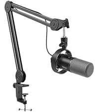 FIFINE XLR/USB Gaming Microphone Set, Dynamic PC Mic for Streaming Podcasting, Computer RGB Mic Kit with Boom Arm Stand, Mute Button, Headphones Jack, for Recording Vocal Voice-Over-AmpliGame AM8T