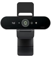 Logitech Brio 4K Webcam, Video Calling, Noise-Cancelling mic, HD Auto Light Correction, Wide Field of View, Works with Microsoft Teams, Zoom, Google Voice, Google Meet, PC/Mac/Laptop/MacBook/Tablet