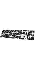 Aluminum Quiet Wired Keyboard Backlit- Slim Chiclet Keyboard Compatible with Apple iMac, MacBook, Mac and PC, USB Numeric Keypad RGB Lighted Key - Space Gray