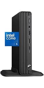 HP 2025 Elite 805 Mini PC Desktop Computer, AMD Ryzen 5 (Beat i7-11700T), Ultra-Quiet Design, 32GB RAM, 1TB PCIe SSD, Dual 4K Display Support, USB-C, Wi-Fi 6, Keyboard & Mouse, Windows 11 Pro