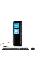 HP Pro 400 G9 Mini PC Desktop Computer, Intel CPU, 16GB DDR5 RAM, 256GB PCIe SSD, Triple 4K Display Support, USB-C, Ultra-Quiet Design, Bluetooth 5.2, WiFi 6, Keyboard and Mouse, Windows 11 Pro