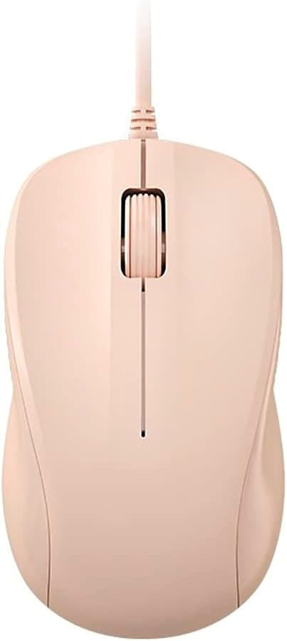 CORN USB Silent Wired Computer Mouse with Easy Click for Office and Home, 1200DPI, Premium and Portable, Compatible with Windows PC, Laptop, Desktop, Notebook (Pink)