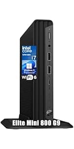 HP Elite Mini 800 G9 Business Desktop Computer, 14th Gen Intel 20-Core i7-14700 up to 5.4GHz, 32GB DDR5 RAM, 1TB PCIe SSD, WiFi 6, Bluetooth, Type-C, Keyboard and Mouse, Windows 11 Pro, AZ-XUT
