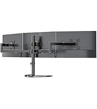 WALI Dual Monitor Desk Mount, Monitor Stand for 2 Monitors Up to 27inch, Dual Monitor Mount Max 22lbs for Home, Office, School (M002), Black