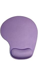 Mouse Pad with Wrist Support, Ergonomic Mouse Pad with Memory Foam Wrist Rest Cushion, Non-Slip Rubber Base Gaming Mice Pad for Home Office Computer Laptop, Flower Black