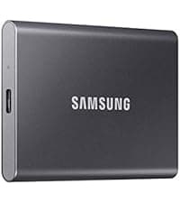 Samsung T7 Portable SSD, 1TB External Solid State Drive, Speeds Up to 1,050MB/s, USB 3.2 Gen 2, Reliable Storage for Gaming, Students, Professionals, MU-PC1T0T/AM, Gray