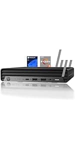 HP 2025 Elite 805 Mini PC Desktop Computer, AMD Ryzen 5 (Beat i7-11700T), Ultra-Quiet Design, 32GB RAM, 1TB PCIe SSD, Dual 4K Display Support, USB-C, Wi-Fi 6, Keyboard & Mouse, Windows 11 Pro