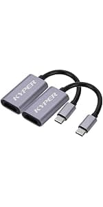 Kyper USKyper-45BT 1 Pack USB Bluetooth Adapter, 5.3 BT Adapter for PC, Plug & Play for Windows 11/10/8.1, Bluetooth Receiver & Transmitter for Keyboard/Mouse/Headphone/Speakers/Printer (1)