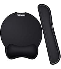 Gimars Upgrade Enlarge Silky Gel Memory Foam Keyboard Wrist Rest, Wrist Rest for Computer Keyboard, Ergonomic Design for Typing Pain Relief, Mousepad Rests, Wrist Support for Office, Gaming, Black