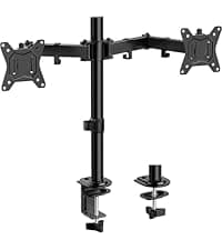 ErGear Dual Monitor Stand, Heavy Duty Adjustable Monitor Desk Mount for 2 Screens up to 32 Inches, Fully Adjustable Height, Tilt, Swivel, Rotate, Supports 17.6 lbs per Monitor Arm, Easy Installation