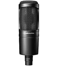 Audio-Technica AT2020 Cardioid Condenser Studio XLR Microphone, Ideal for Project/Home Studio Applications