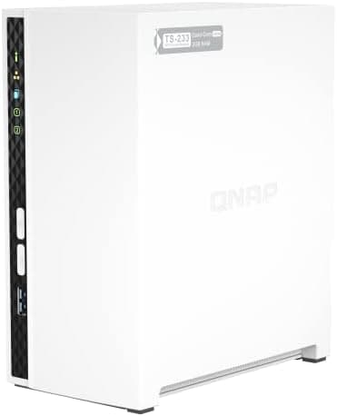 QNAP TS-233-US 2 Bay Affordable Desktop NAS with ARM Cortex-A55 Quad-core Processor and 2 GB DDR4 RAM (Diskless)