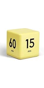 Weewooday Cube Timer Productivity Flip Timer for ADHD Block Gravity Sensor Kitchen Desk Study Time Countdown Learning Management Workout Classroom Gift 15 20 30 60 Minutes 2.6 Inch(Pink)