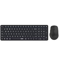 Rapoo 9010M Multi-Device Keyboard and Mouse Combo, 2.4GHz/Bluetooth 5.0/4.0 Wireless Keyboard & Mouse Set for Windows/Mac/Linux/Chrome, Support 4 Devices, Low-Profile Silent Click, Battery Powered