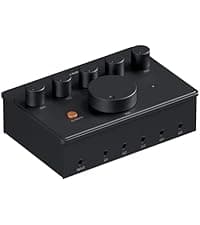 Fosi Audio Q4 DAC Headphone Amp for PC, Desktop Digital to Analog Audio Converter for Home Stereo Amplifier and Powered Speakers, PC-USB/Optical/Coaxial Inputs, 3.5mm Headphone/RCA Outputs