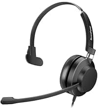 Bluetooth Wireless Headset with Mic for Work, Bluetooth 5.3, Advanced Noise Reduction Microphone, Clear Calls - Comfortable Over-Ear Headphones for PC, Laptop, iPhone, Android, Zoom, Office