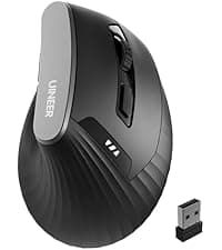 Wireless Mouse,Upgraded 2.4GHz Rechargeable (Battery Level Visible) Ergonomic Computer Mouse,4 Levels DPI, Wireless Mice for Laptop Computer(Matte Black)