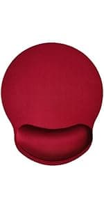 Mouse Pad with Wrist Support, Ergonomic Mouse Pad with Memory Foam Wrist Rest Cushion, Non-Slip Rubber Base Gaming Mice Pad for Home Office Computer Laptop, Flower Black