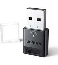 UGREEN USB Bluetooth Adapter for PC, Bluetooth 6.0 Dongle Receiver EDR & BLE, Plug & Play for Windows 11/10/8.1, for Headphone/Keyboard/Mouse/Speakers/Printer