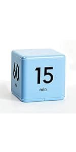 Weewooday Cube Timer Productivity Flip Timer for ADHD Block Gravity Sensor Kitchen Desk Study Time Countdown Learning Management Workout Classroom Gift 15 20 30 60 Minutes 2.6 Inch(Pink)