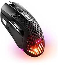SteelSeries Aerox 3 Wireless - Holey RGB Gaming Mouse - Ultra-lightweight Water Resistant Design - 18K DPI TrueMove Air Optical Sensor- Onyx