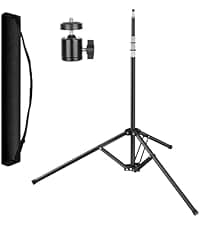 EMART 10" Ring Light with 55" Extendable Tripod Stands and Phone Holder, Dimmable LED Circle Round Light for Selfie Camera Photography/Makeup/YouTube Video/Vlogging/Live Streaming