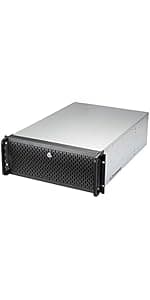 Rosewill 4U Server Chassis Hot Swap HDD 12 Bay Rack Mount Server Case, Support 12x 3.5 HDD Bays E-ATX Board, Rackmount Server Case Include Front 3X 120mm Fans Rear 2X 80mm Fans, 25" Deep RSV-L4412U