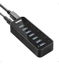 Anker 4-Port USB 3.0 Hub, Ultra-Slim Data USB Hub with 2 ft Extended Cable (Charging Not Supported), for MacBook, Mac Pro, Mac Mini, iMac, Surface Pro, XPS, PC, Flash Drive, Mobile HDD
