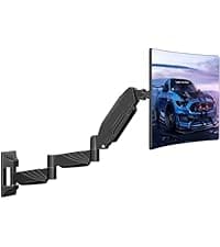 MOUNT PRO Vertical Dual Monitor Stand, Stacked Monitor Mount for 2 Monitors Up to 32 inches, Computer Monitor Arm with Swivel, Tilt, Height Adjustable, Each Monitor Desk Mount Holds up to 17.6 lbs