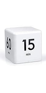 Weewooday Cube Timer Productivity Flip Timer for ADHD Block Gravity Sensor Kitchen Desk Study Time Countdown Learning Management Workout Classroom Gift 15 20 30 60 Minutes 2.6 Inch(Pink)