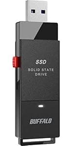 BUFFALO External SSD 1TB - Compatible with PS4 / PS5 / Windows/Mac - USB-C - USB-A - USB 3.2 - External Solid State Drive - SSD-PG1.0U3B