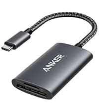Anker SD Card Reader, 2-in-1 USB C Memory Card Reader for Digital Camera SD Card Viewer with Dual Slot for SDXC, SDHC, SD, MMC, RS-MMC, Micro SDXC,MicroSD, Micro SDHC Card, and UHS-I Cards