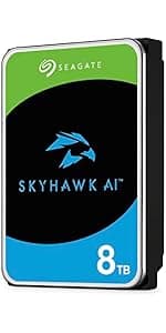 Seagate Skyhawk 6TB Video Internal Hard Drive HDD – 3.5 Inch SATA 6Gb/s 256MB Cache for DVR NVR Security Camera System with in-House Rescue Services (ST6000VXZ09/009)