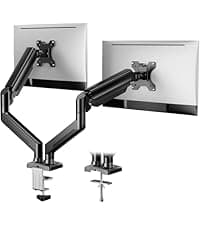 ErGear Dual Monitor Stand, Heavy Duty Adjustable Monitor Desk Mount for 2 Screens up to 32 Inches, Fully Adjustable Height, Tilt, Swivel, Rotate, Supports 17.6 lbs per Monitor Arm, Easy Installation