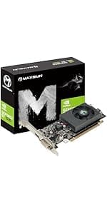 maxsun GEFORCE GT 710 2GB Low Profile Ready Small Form Factor Video Graphics Card GPU Support DirectX12 OpenGL4.5, Low Consumption, VGA, DVI-D, HDMI, HDCP, Fanless Cooling